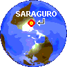 Saraguro on south-side-up globe