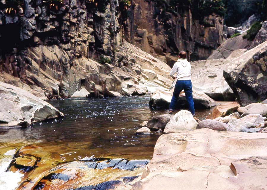 Fishing in the Paquishapa River