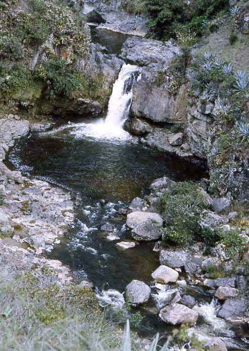 Waterfall in the Paquishapa River below Gera